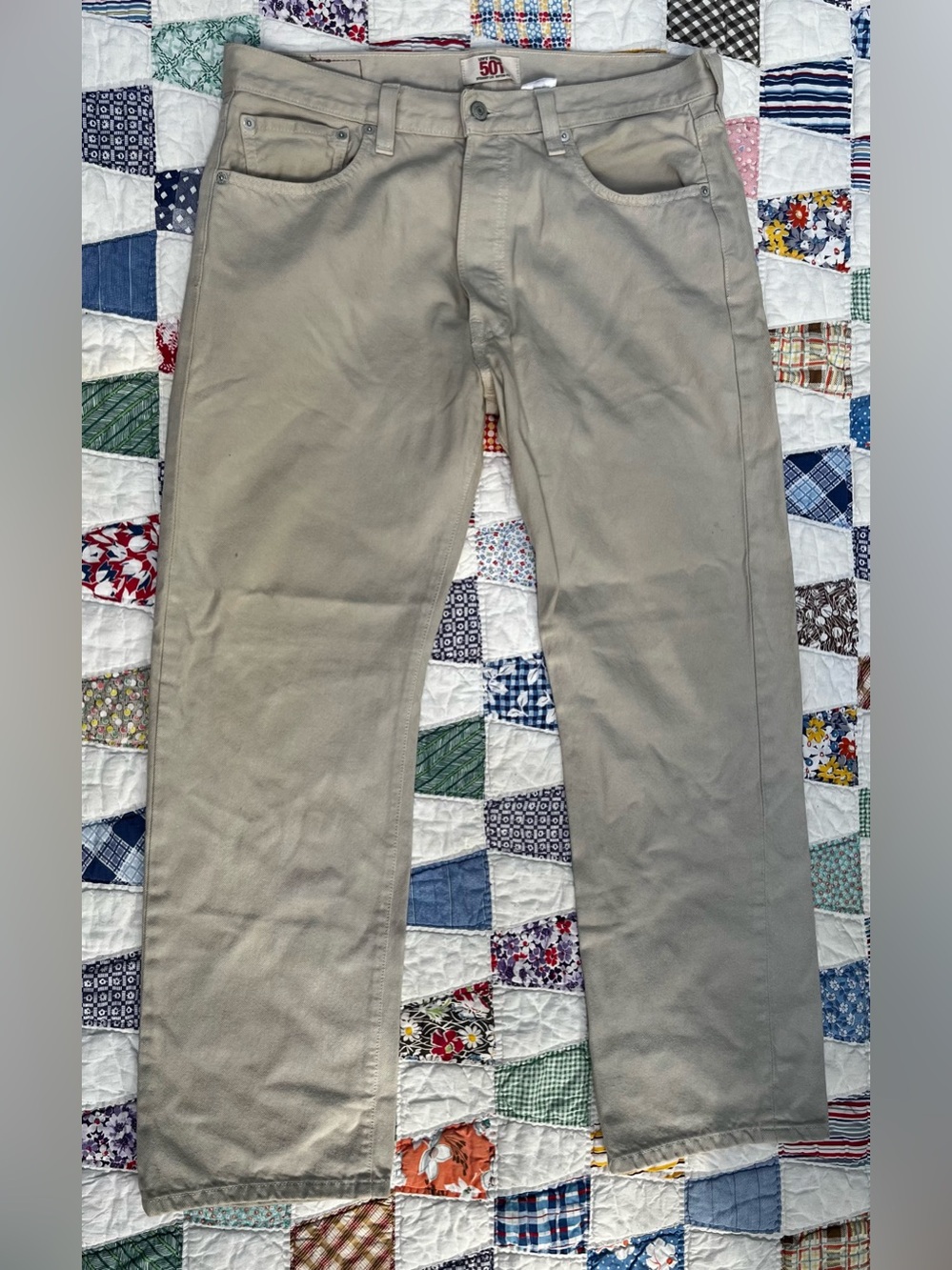 Levi's 501 Straight Tan Jeans